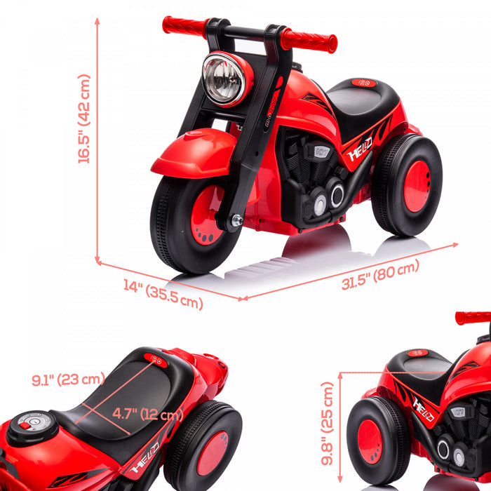 Qaba Baby Car, Push Car For 2-5 Years Old With Music And Bubble, Foot To Floor Sliding Ride On Car For Toddlers, Red