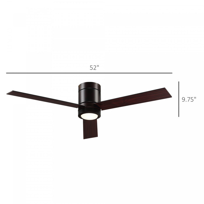 Homcom 3 Speed Mount Ceiling Fan With LED Light