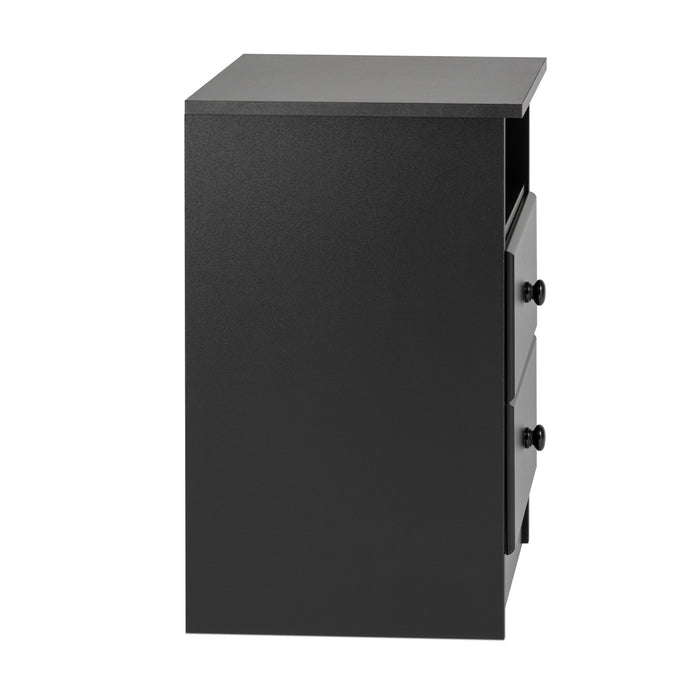 Astrid 2-Drawer Nightstand - Black