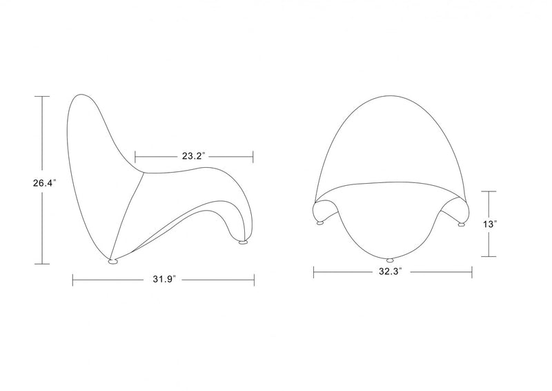 MoMa Modern Wool Blend Accent Chair in Teal - Set of 2