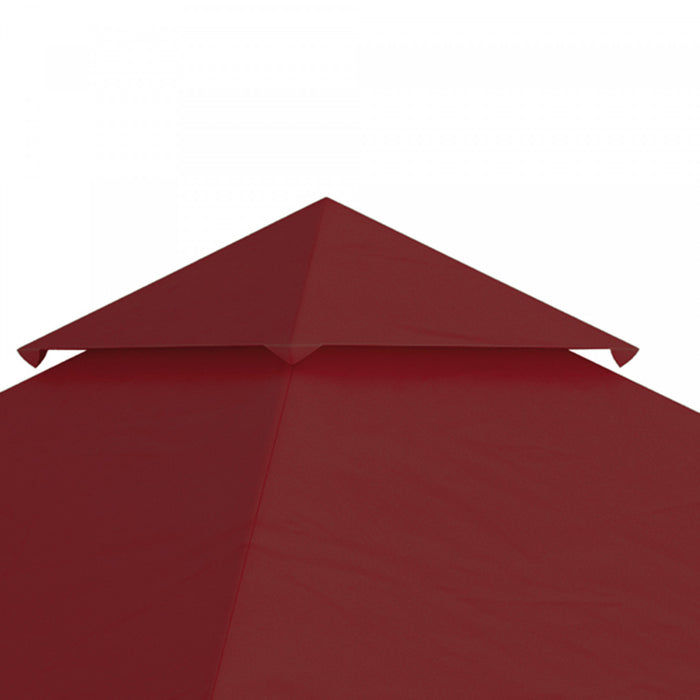 Outsunny 10' X 10' Gazebo Replacement Canopy, 2-tier Gazebo Cover Burgundy