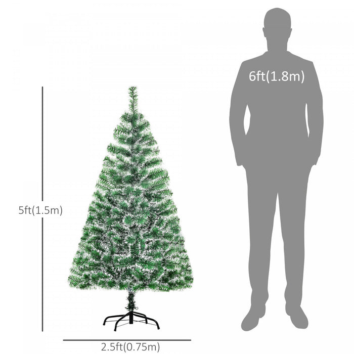 Homcom 5ft Artificial Christmas Tree With 416 Tips