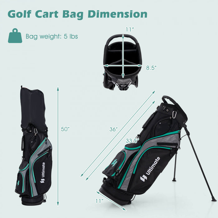 Ultimate Men's Complete Golf Club Set Golf Club Package Set Incl 460cc With Rain Hood Green