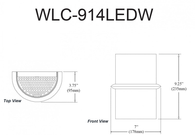 Dainolite Wallace Wall Sconce 14w Matte Black Opal White Glass Lamp