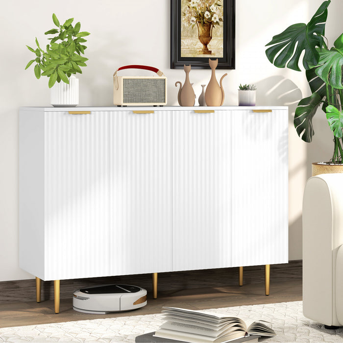 HOMCOM Sideboard Buffet Cabinet w/ Adjustable Shelves, White