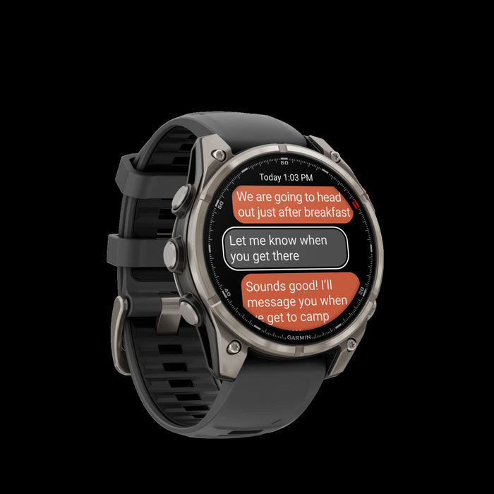 Garmin Fenix 8 Pro 47mm Titanium Pro Smartwatch - Training Wearable, Voice Calls, Running Economy, Garmin Coach Plans, Auto Lap Timing, Dive-Rated Design
