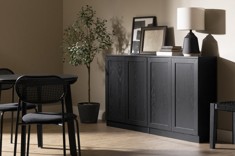 Arum 2-door Accent Cabinet With Shelves - Black Oak 