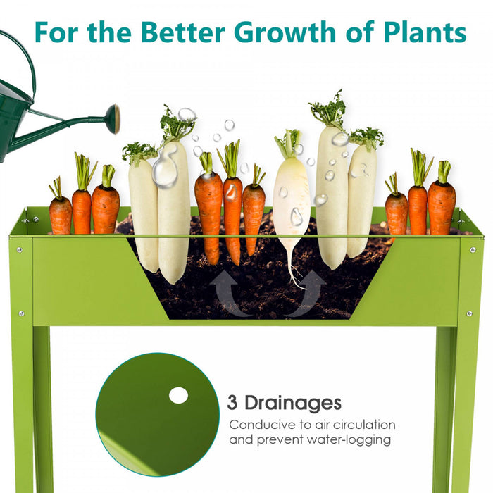 Costway 40\"x12\" Outdoor Elevated Garden Plant Stand Raised Tall Flower Bed