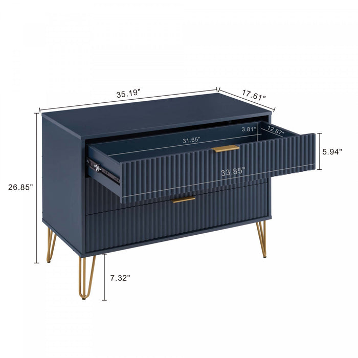 Dumbo Modern 2-Piece Dresser Set in Midnight Blue