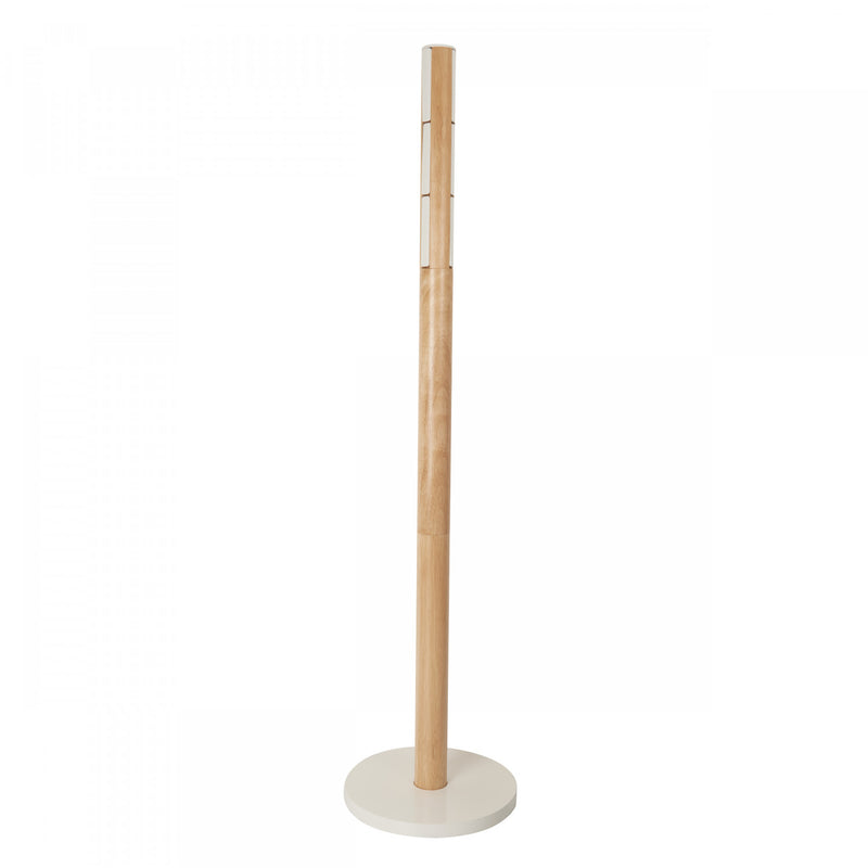 Umbra Modern Wood Flapper Coat Rack - White and Natural - The Brick