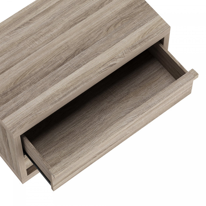 Navis Contemporary 32\" Nightstand in Natural Oak (2-Drawer)