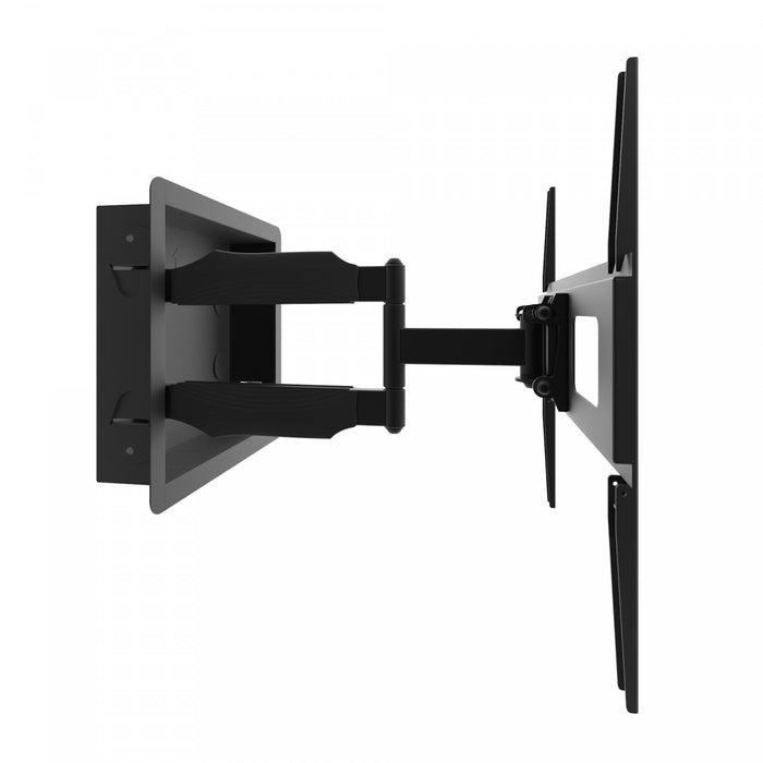 Kanto R300 Low Profile Recessed In-Wall Full Motion TV Mount for 32\" - 55\" TVs, Black