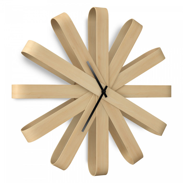 Umbra Modern Ribbonwood Wall Clock - Natural