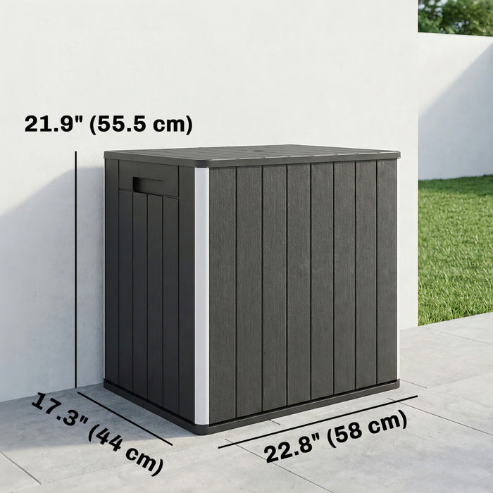 Outsunny Outdoor Storage Box 30 Gallon, Black