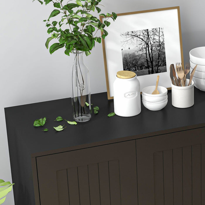 HOMCOM Sideboard Storage Cabinet with 2 Doors Cupboard and 4 Drawers