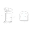 Augusta Modern Metal Upholstered Barstool in White | Tabouret de bar moderne Augusta en metal et tissu, coloris blanc