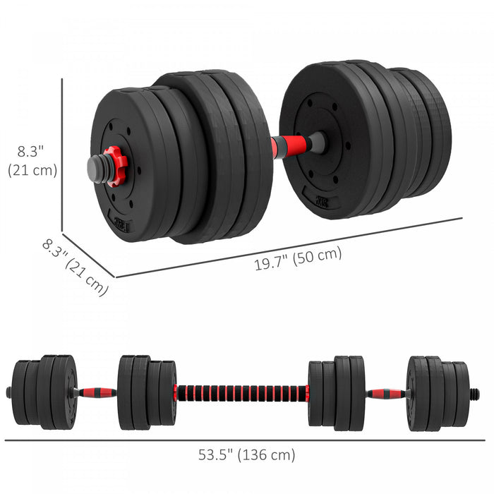 Soozier 66lbs Adjustable Dumbbells Weight Set for Body Fitness