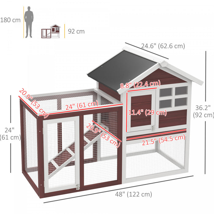 Brick Rabbit Hutch Pawhut 48