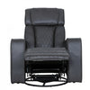 Kingsley 37 in. Leather Match Swivel Glider Recliner - Charcoal | Fauteuil inclinable pivotant a mouvement coulissant Kingsley de 37 po en cuir assorti - Charbon