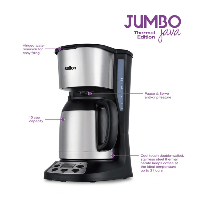 Salton Jumbo Java Coffee Maker Thermal Carafe - FC1667TH