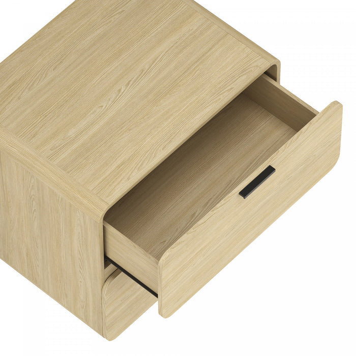 Chrystie Contemporary Modern 2-Piece Dresser and Nightstand in Natural