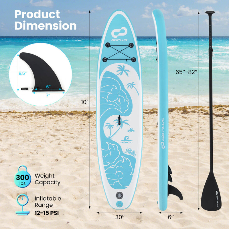 Goplus Small Inflatable Sup Board, Portable Paddle Board With 5d Ri ...