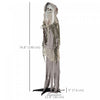 Outsunny 6ft Animated Prop Skeleton Witch, Indoor Halloween Decorations
