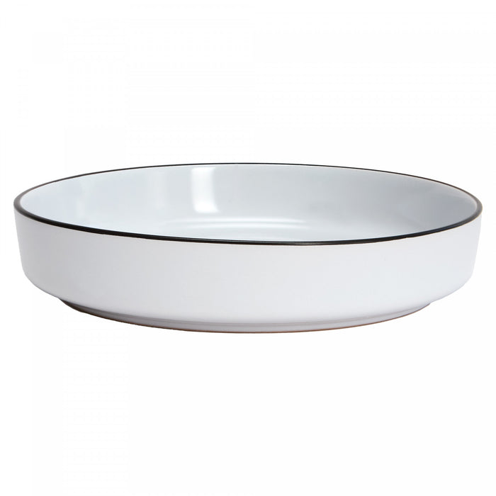 Cena Home Bistro Dinner Bowls, Set of 4, 7.8-inch Stoneware Pasta and Salad Bowls