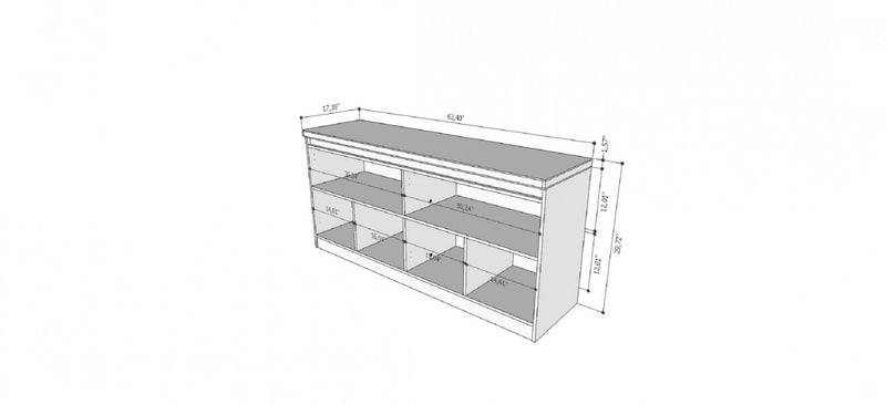 Viennese Contemporary Modern 62\" Sideboard in Black