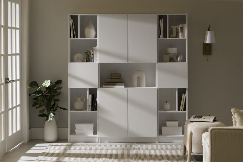 Liora 5-shelf Narrow Bookcase - Pure White 