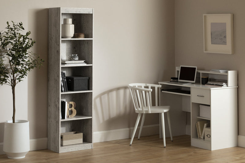 Axess 5-Shelf Narrow Bookcase - Seaside Pine