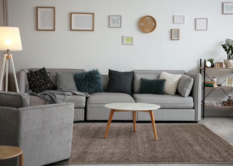 Brooklyn Taupe Shag Area Rug - 5'3\" x 7'7\"