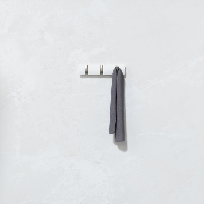 Umbra 3 Flip Wall-Mounted Hooks - White
