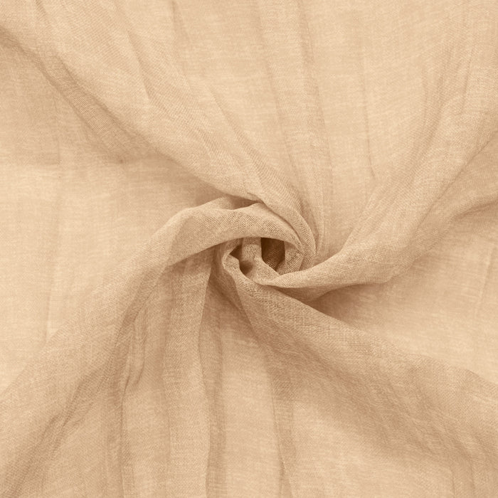 Habitat Paloma Apricot Sheer Dual Header Curtain Panel - 52 x 63