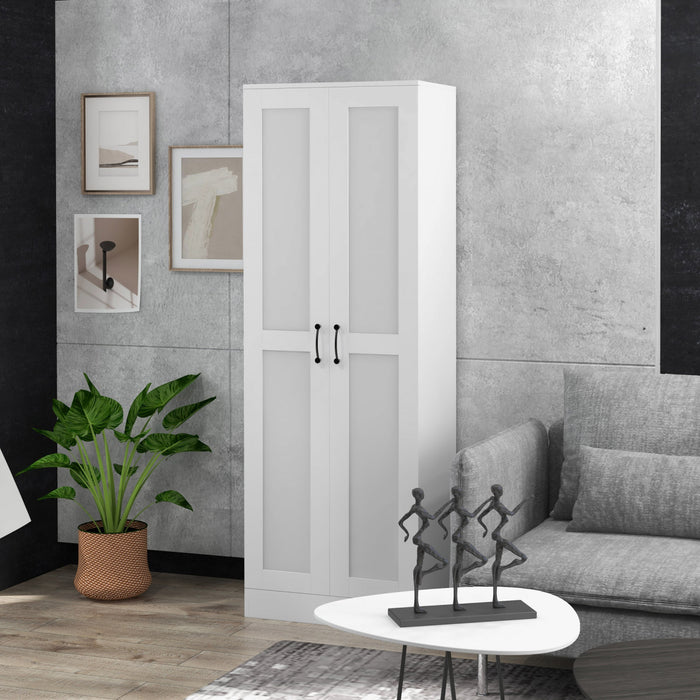 HOMCOM Storage Cabinet with Storage Shelves Pantry Cupboard Cabinet, White
