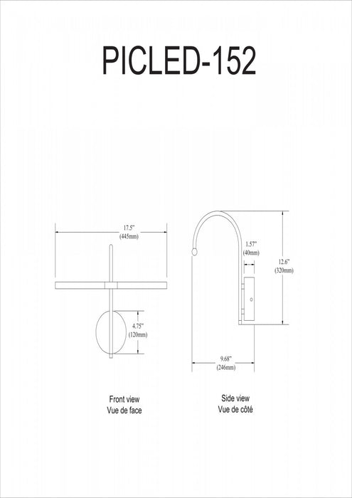 Dainolite Display/Exhibit LED Picture Light 6w Polished Chrome Finish Lamp