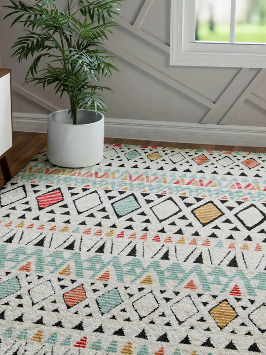 Kaia Contemporary 7'6\" x Area Rug in Multi Indoor Area Rug