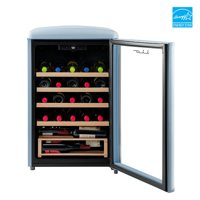 iio 30-Bottle Freestanding Retro Wine Cooler - IFF2-WS30-LB-V