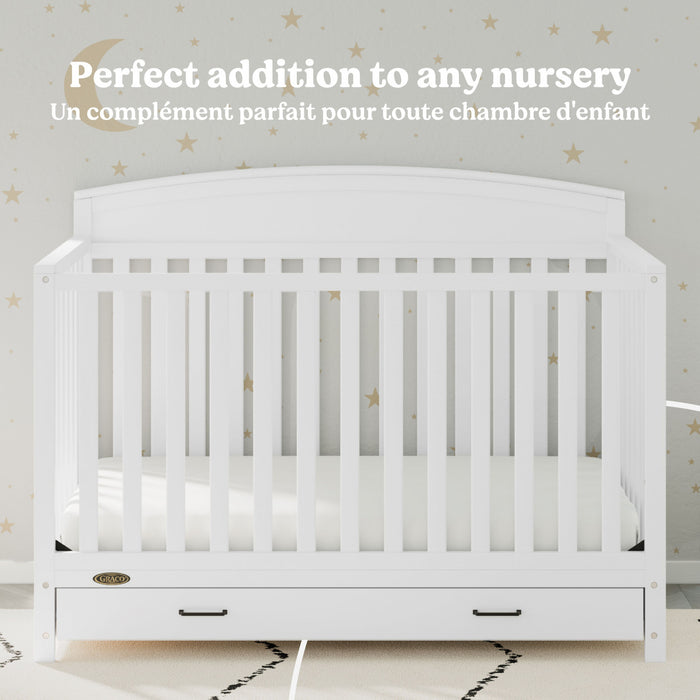 Graco Benton 5-in-1 Convertible Crib with Drawer - White