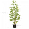 HOMCOM 2 Piece 4ft Artificial Tree Bamboo for Indoor Home Decor