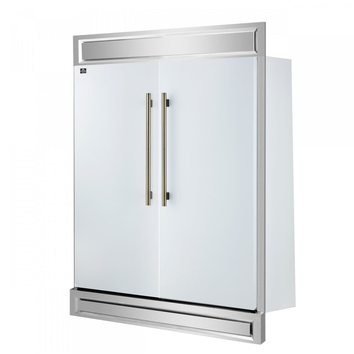 Forno Maderno 60 Inch Convertible Refrigerator in White, 27.2 cu.ft. - FFFFD1722-60MG-WHT