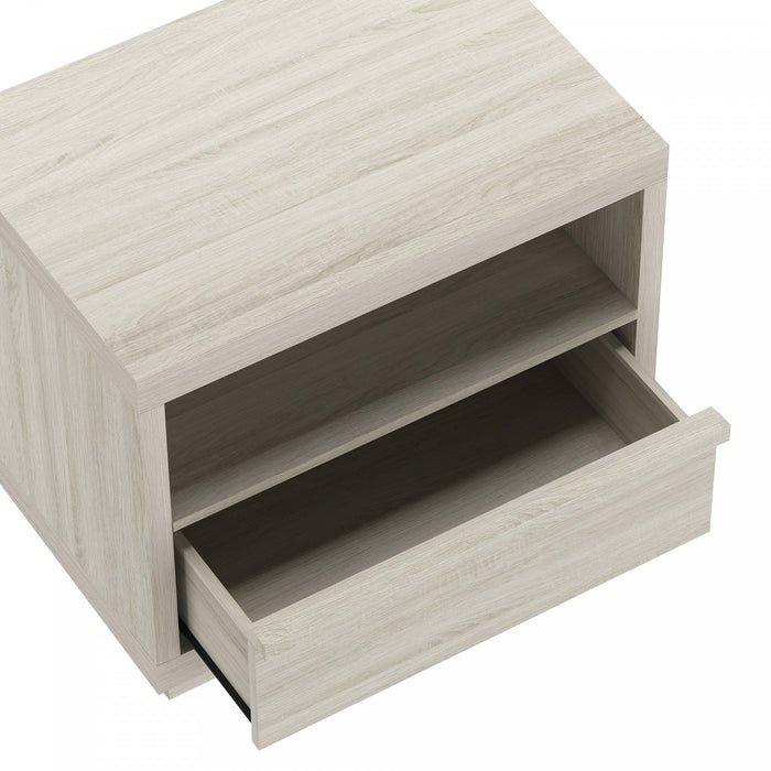 Navis Contemporary 26\" Nightstand in Whitewashed Oak (1-Drawer)