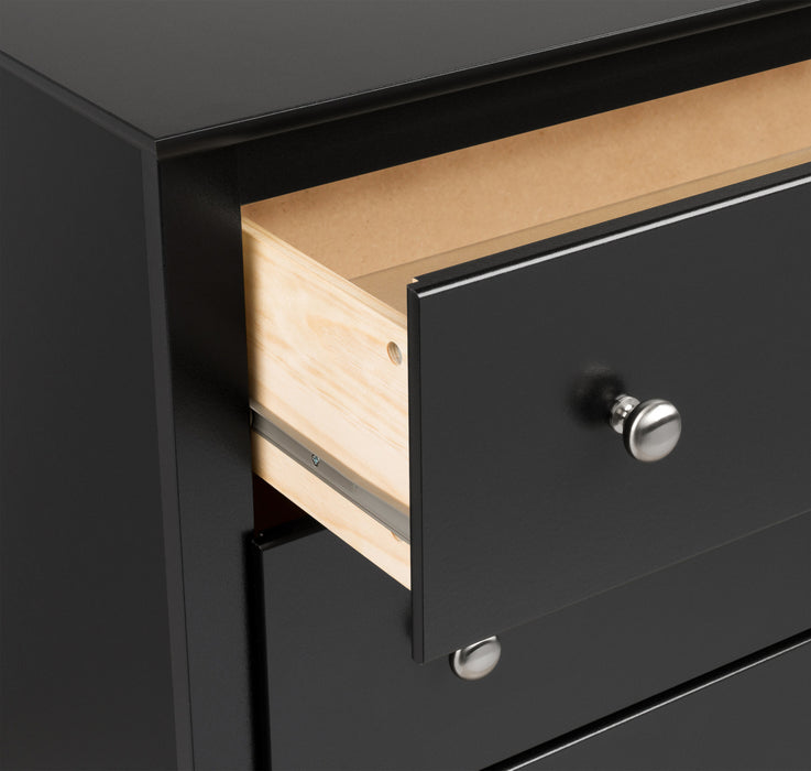 Jade Tall 6-Drawer Chest - Black
