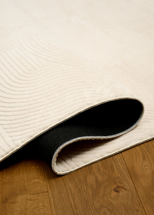 Elion Contemporary Cream Washable Rug 5'0\" x 7'6\" Indoor Area Rug