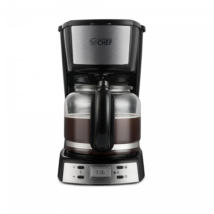 CHM Series Commercial Chef Digital 12-Cup Coffee Maker with Glass Pot, CHCM12B