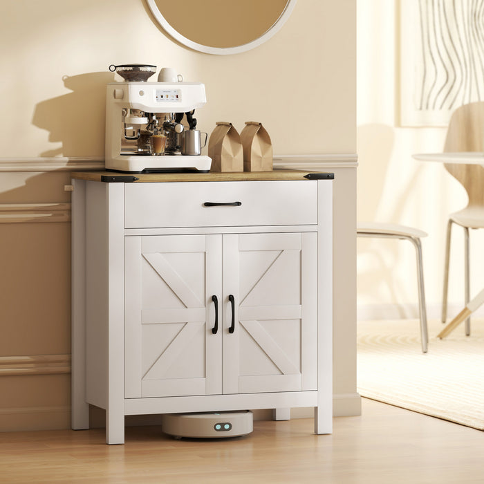 HOMCOM Sideboard Buffet Cabinet w/ Drawer and Shelf, Farmhouse Sideboard