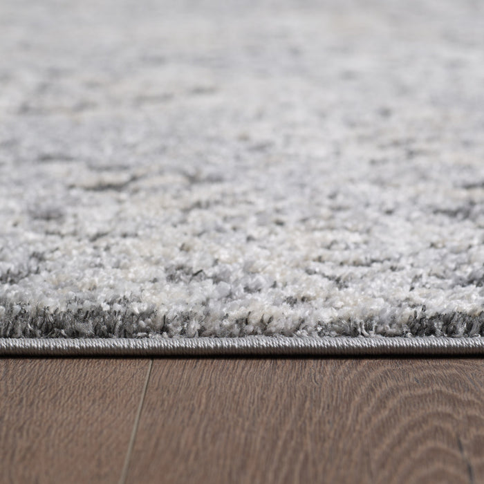 Darius Vintage Grey Diamond Area Rug - 6'7\" x 9'6\"