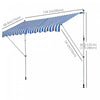 Outsunny 10x5ft Manual Retractable Awning, Patio Sun Shade Canopy Shelter With 5.6-9.2ft Support Pol|Outsunny 10x5ft Manuel Retractable Patio Auvent Fenetre Porte Pare-soleil Pont Auvent Abri Resistant