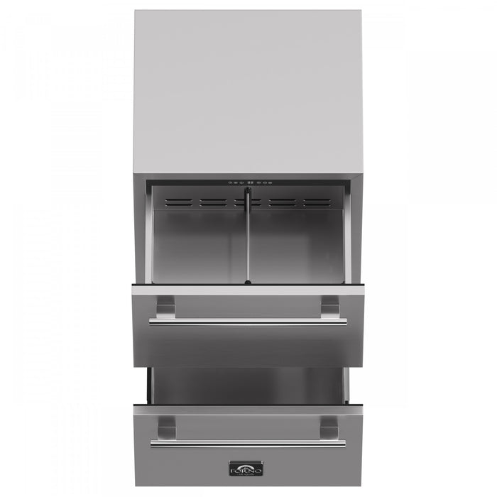Forno Como 24-Inch Drawer Refrigerator, Stainless Steel, Outdoor/Indoor, 4.87 cu.ft. - FDROD1611-24S