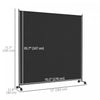 Outsunny Room Divider With Wheels, 6ft Rolling Privacy Screen, Black
